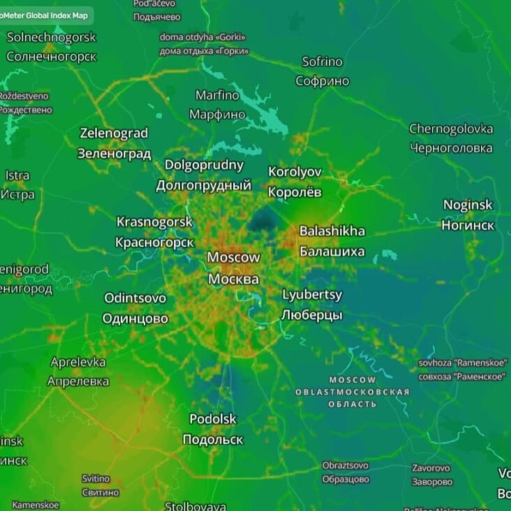 Качество воздуха в столичном регионе сегодня хорошее, показывает сервис Breezometer