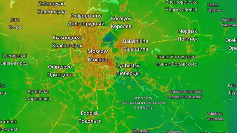 Карта качества воздуха в москве онлайн бесплатно