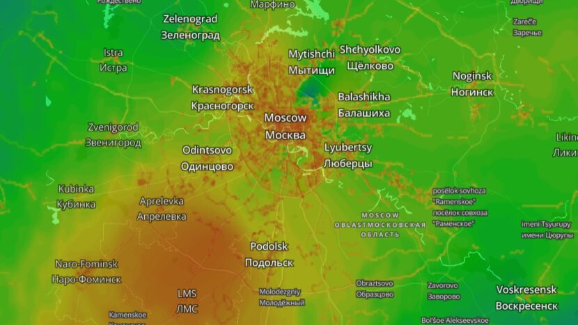 Карта качества воздуха москвы