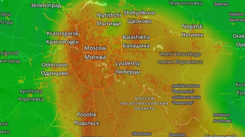 В Москве на фоне солнечной безветренной погоды заметно ухудшается качество воздуха