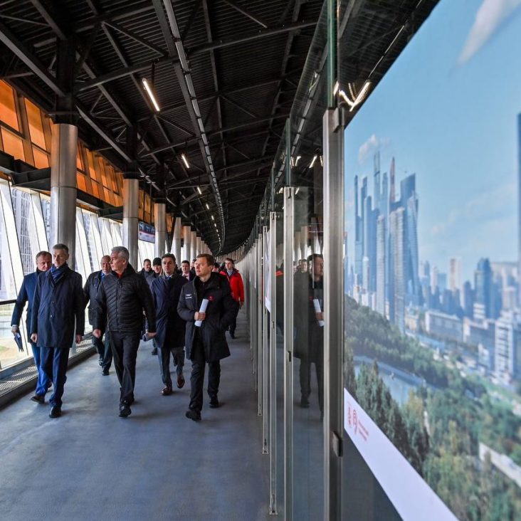Собянин открыл северный вестибюль вокзала Москва-Сити на МЦД-4