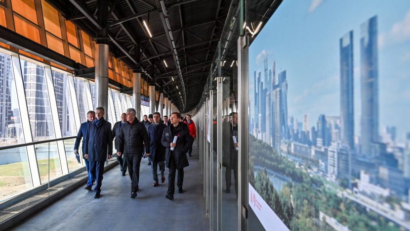 Собянин открыл северный вестибюль вокзала Москва-Сити на МЦД-4