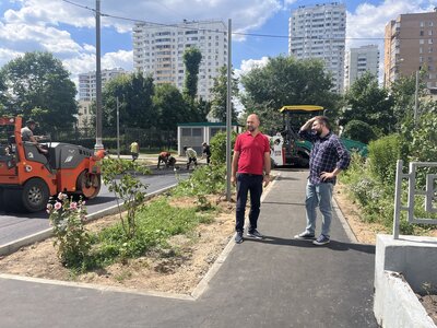 Благоустройство пешеходной зоны в Кузьминках подходит к концу