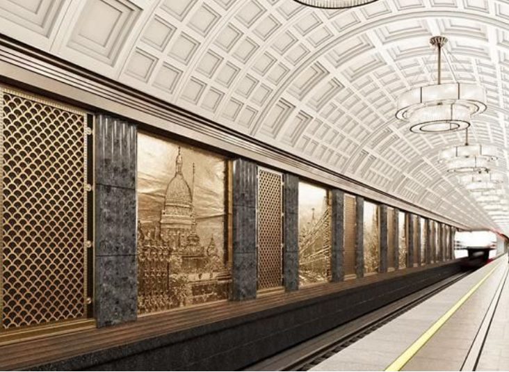 Станцию "Достоевская" на Кольцевой линии оформят в духе классического московского метро 