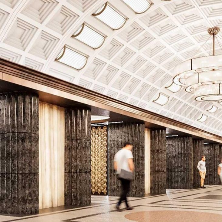 Территорию возле будущей станции "Достоевская" продолжают благоустраивать