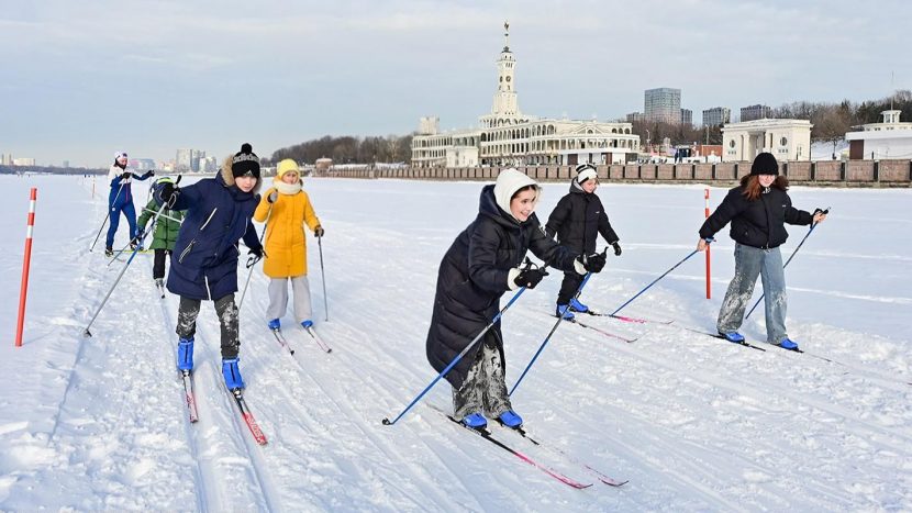 Лыжная трасса в акватории Канала имени Москвы заработала у Северного речного вокзала