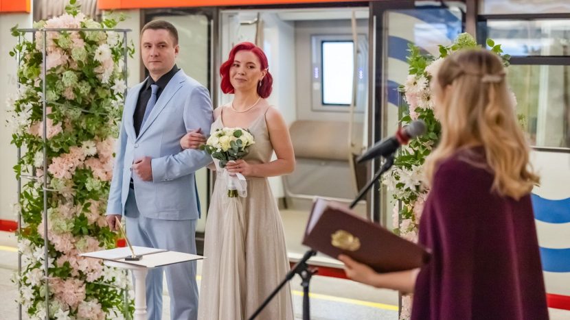 Первые церемонии бракосочетания прошли на станции БКЛ "Сокольники"