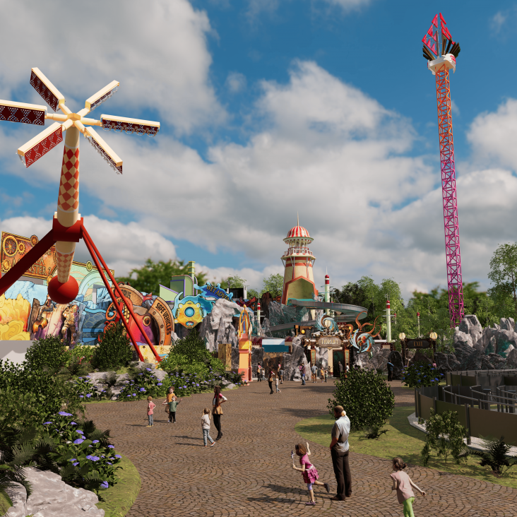В "Острове Мечты" откроется новая уличная зона с экстремальными аттракционами