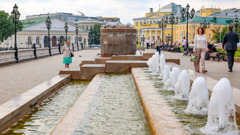 Фонтан "Каскад" капитально отремонтировали в центре Москвы